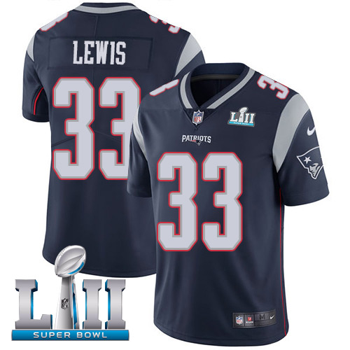 Nike Patriots #33 Dion Lewis Navy Blue Team Color Super Bowl LII Youth Stitched NFL Vapor Untouchable Limited Jersey